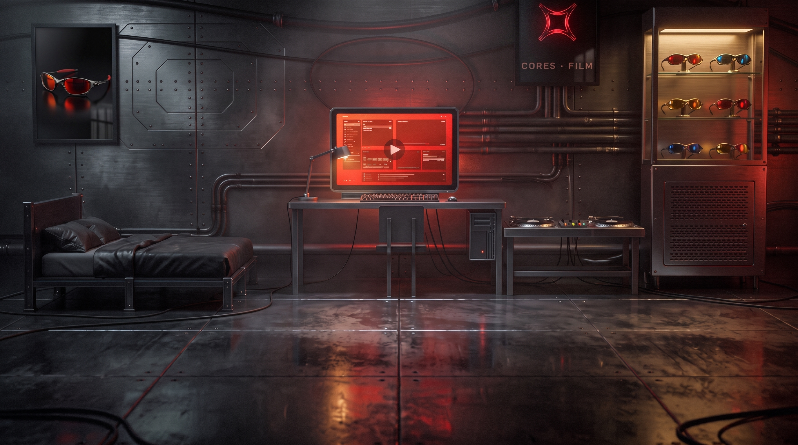 O quarto do Pedro — estúdio bunker X-Metal